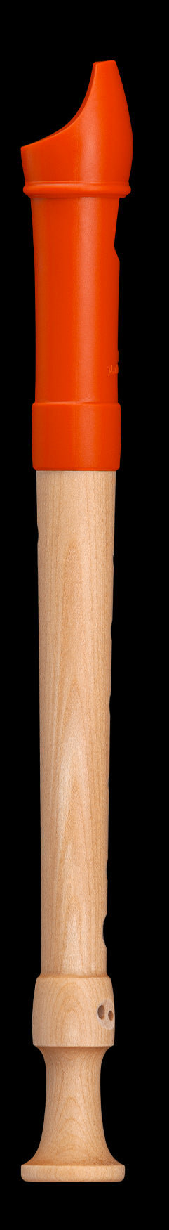 'Fipple' Descant Recorder, Maple body/ Orange Plastic headjoint