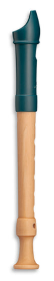 'Fipple' Penta Recorder, Maple body/ Sea-Blue Plastic headjoint