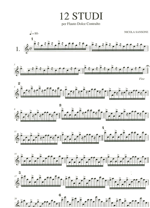 12 Studies for Treble Recorder