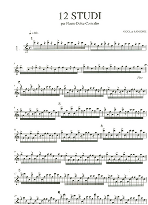 12 Studies for Treble Recorder