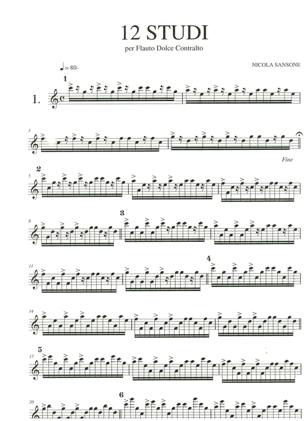 12 Studies for Treble Recorder