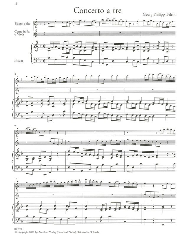 Concerto a tre in F Major