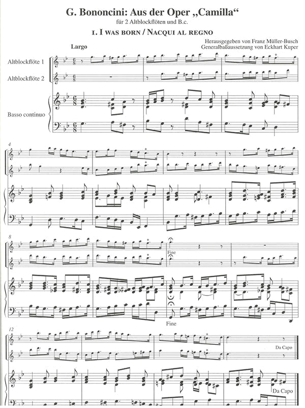 Arias and Duets from Il Trionfo di Camilla [The Triumph of Camilla]