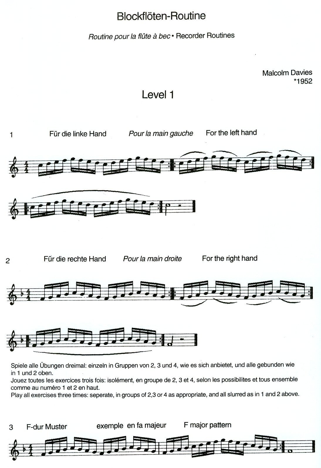 Recorder Routines: 96 exercises