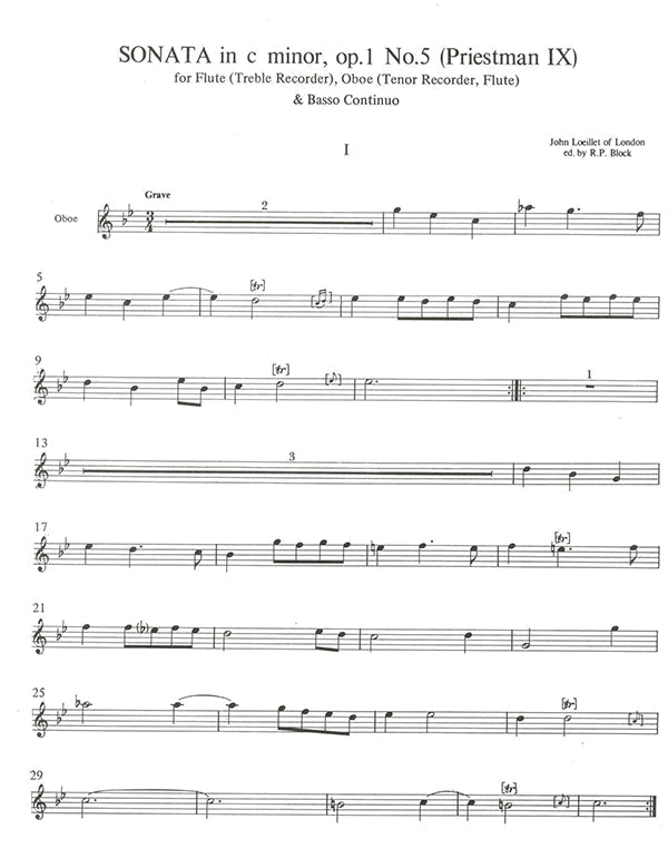 Trio Sonata in C minor Op 1, No 5