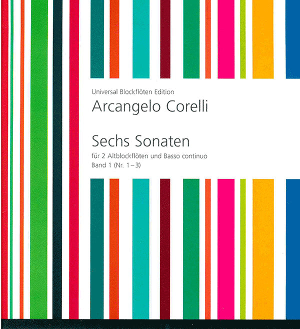 Six Sonatas for Two Treble Recorders and Basso Continuo  Vol 1 (No 1-3)