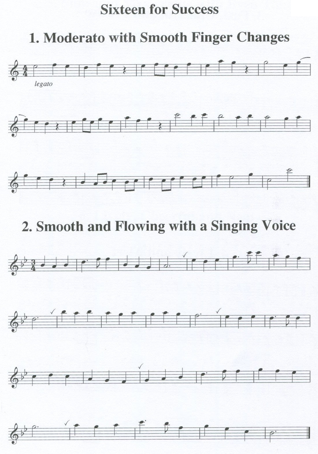 Sixteen for Success: Studies for Treble Recorder