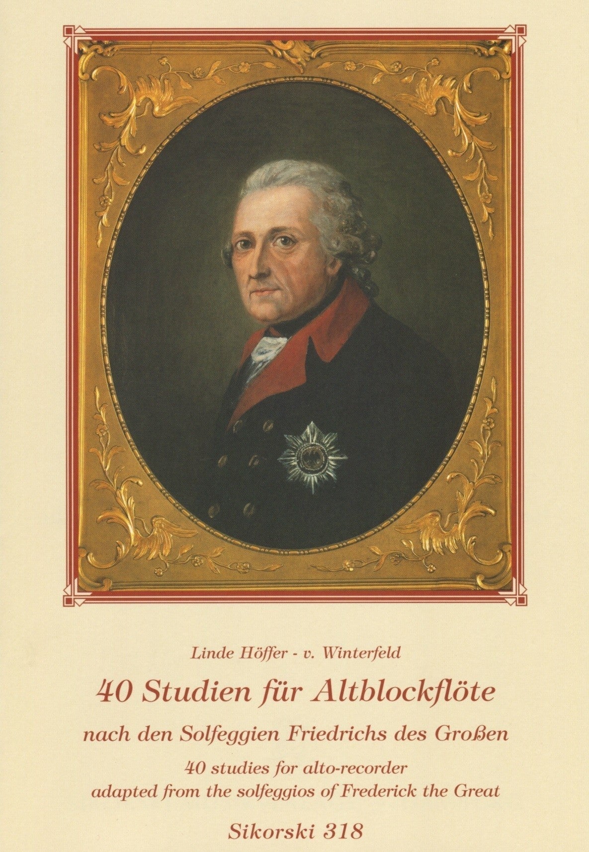 40 Studies for Alto Recorder adapted from Frederick the Great