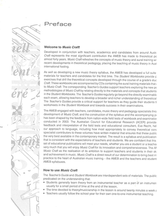 Music Craft Teacher's Guide 4 A