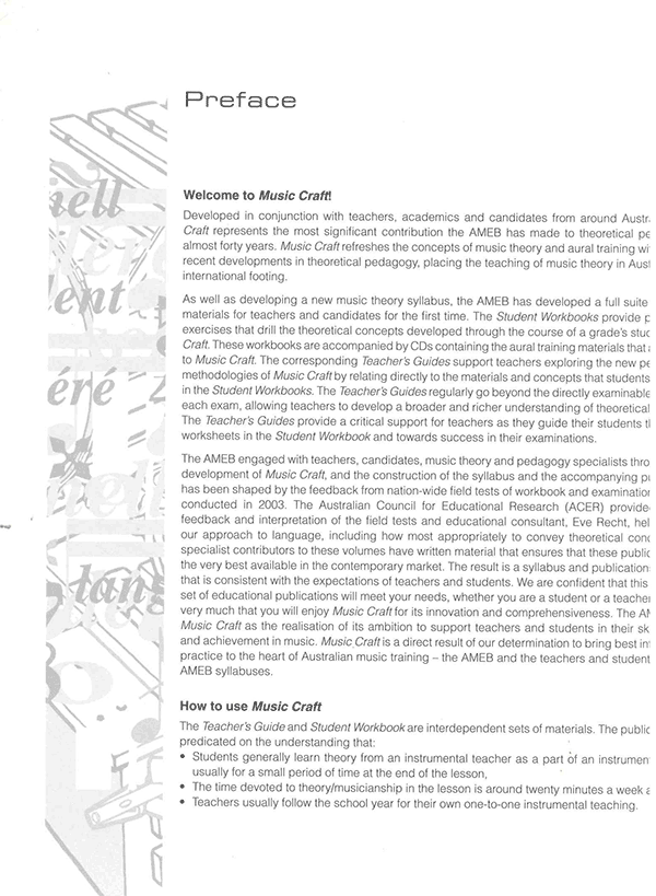 Music Craft Teacher's Guide 4 A