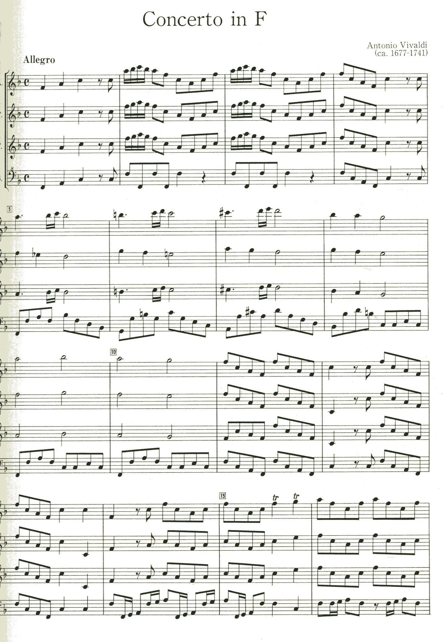 Recorder Quartets 5 -  Works of Bach and Vivaldi