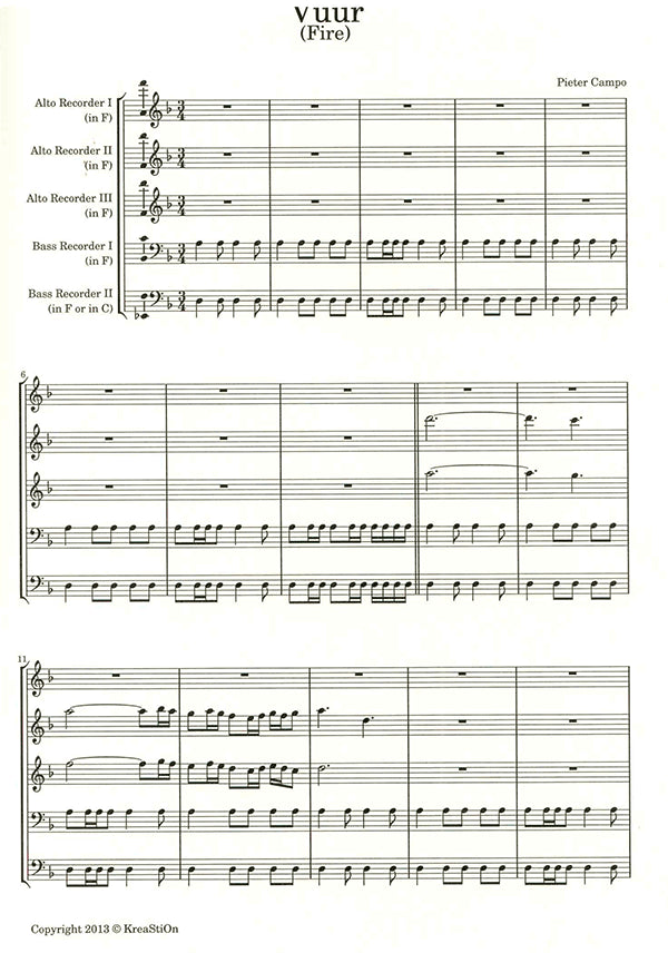 Vuur Fire in D minor