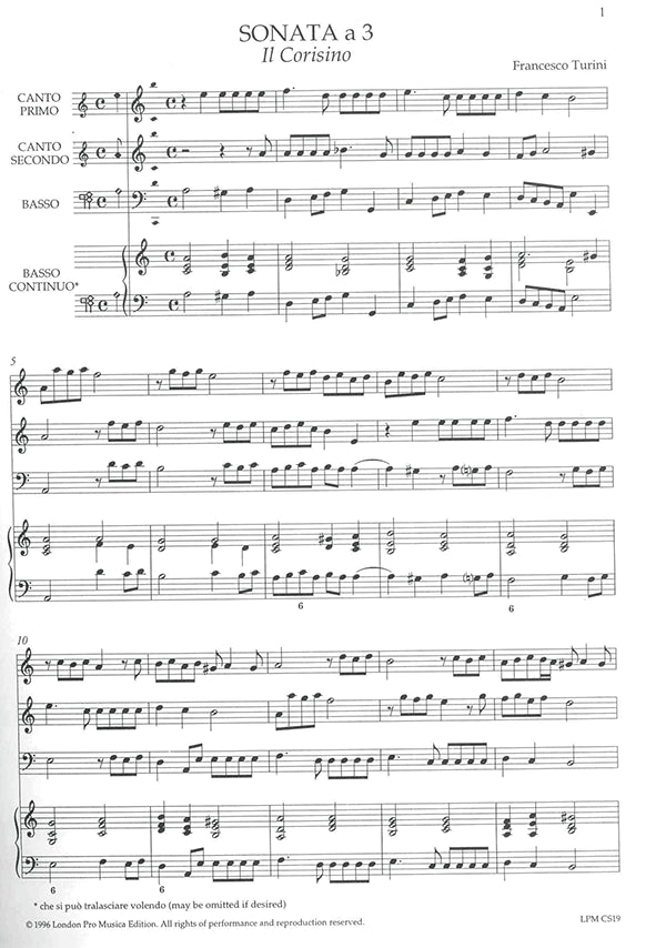 Sonata a 3 Il corisino