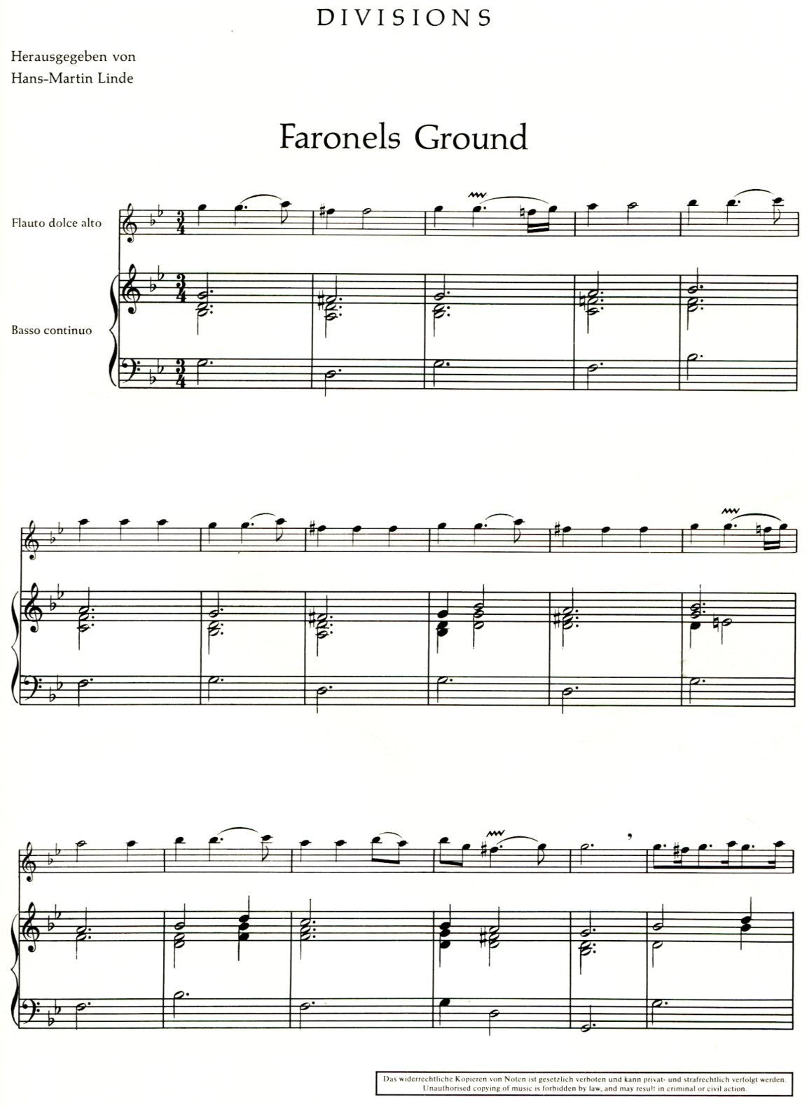 The Division Flute (1706)