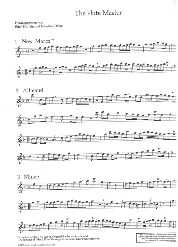 The Flute Master - Selected Pieces for the Treble Recorder