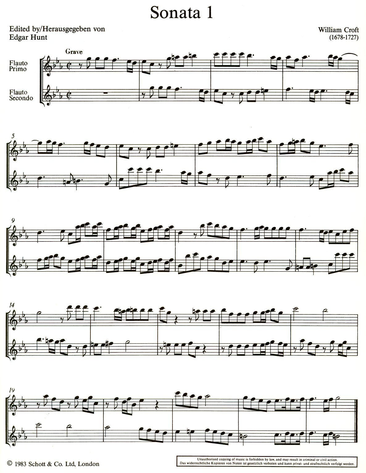 Six Sonatas Op 3