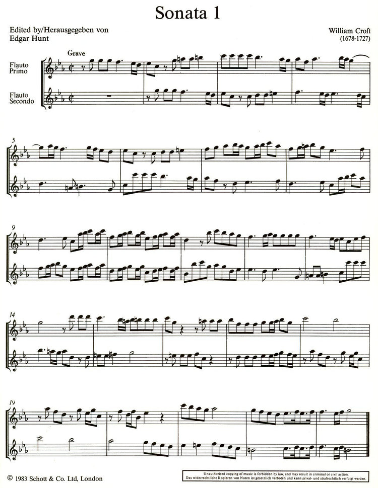 Six Sonatas Op 3