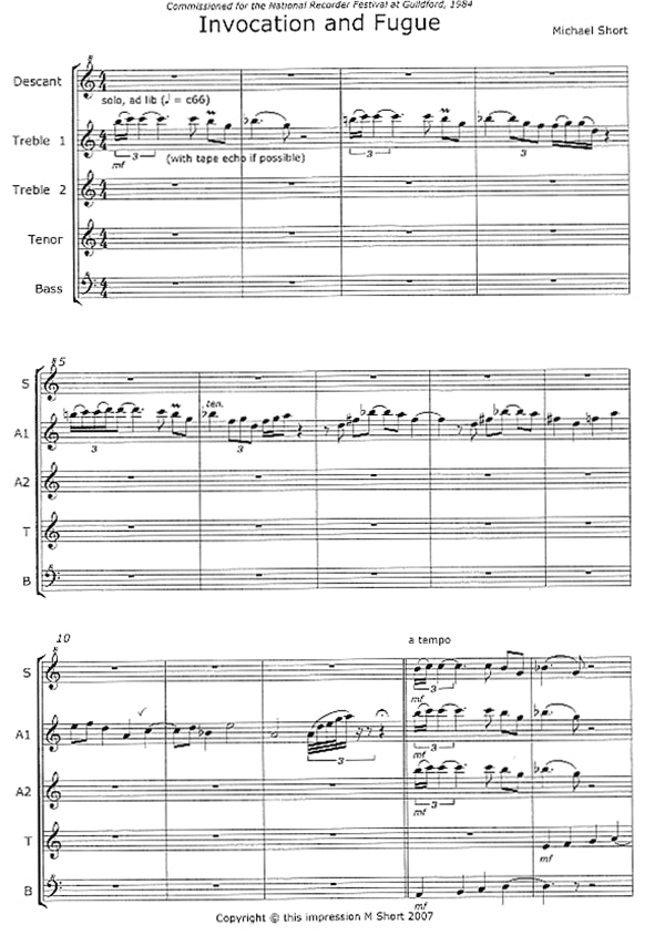 Invocation and Fugue