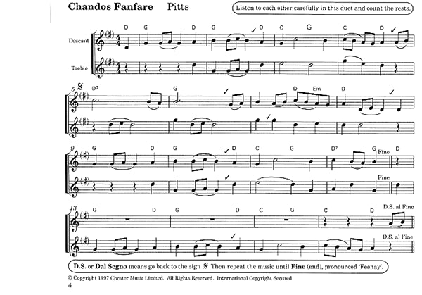 Descant & Treble Recorder Duets from the Beginning