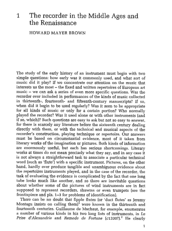 The Cambridge Companion to the Recorder