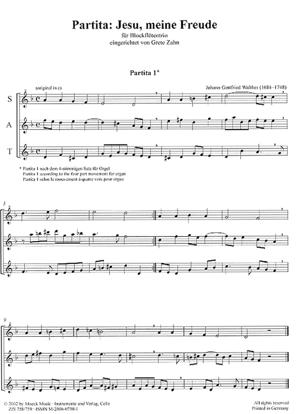 Partita Jesus my Joy