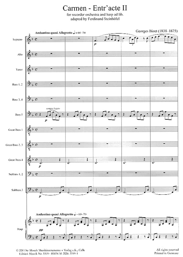 Entr'acte from Act 2 of Carmen