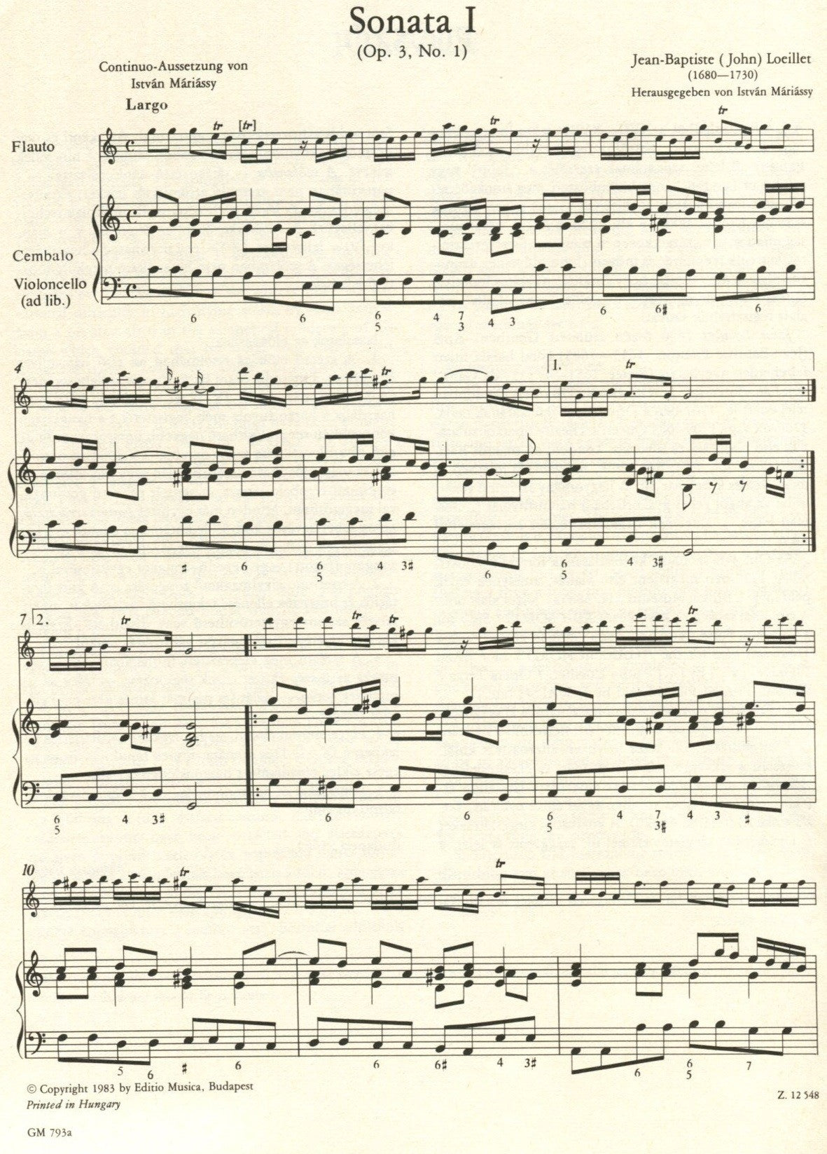 12 Sonatas Op 3, Volume 1, No 1-3