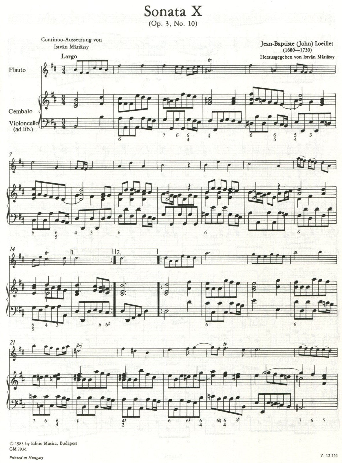 12 Sonatas Op 3, Volume 4, No 10-12