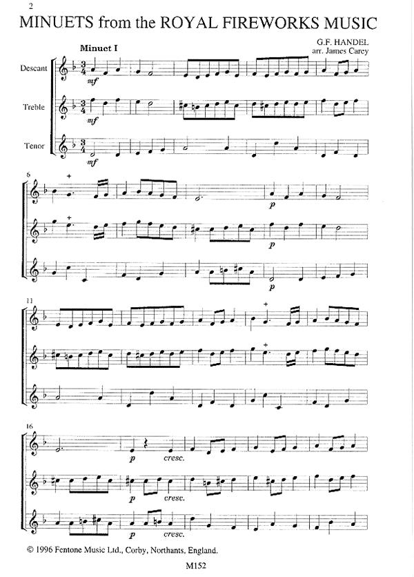 Minuets from Music for the Royal Fireworks