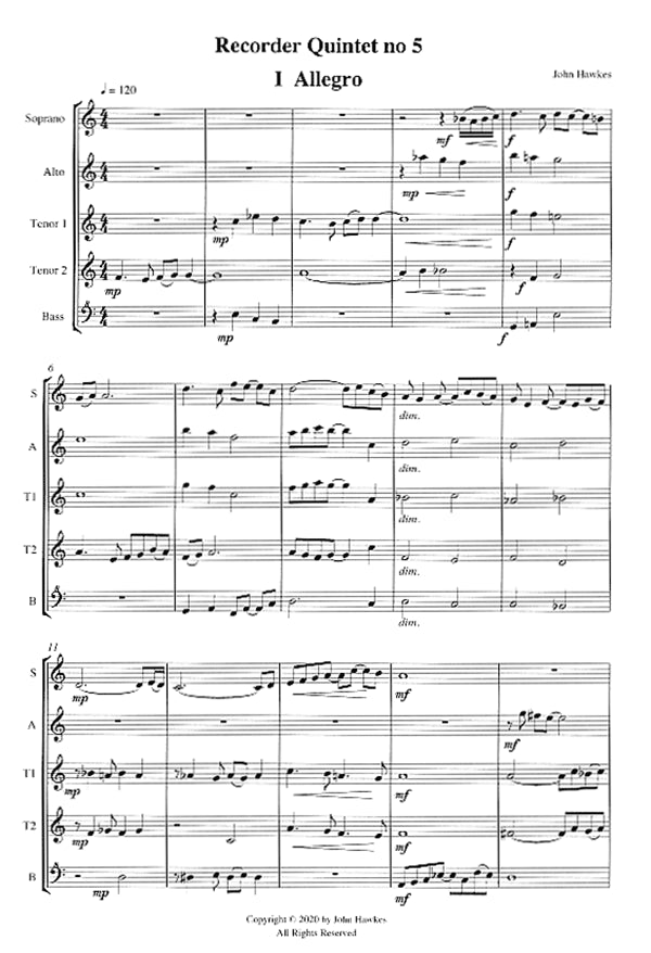 Recorder Quintet No. 5