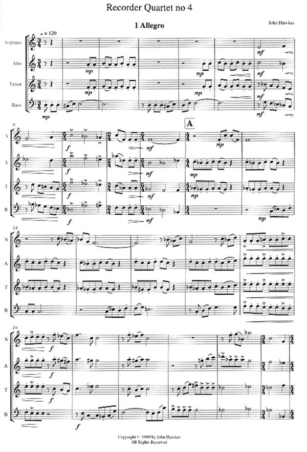 Recorder Quartet no 4