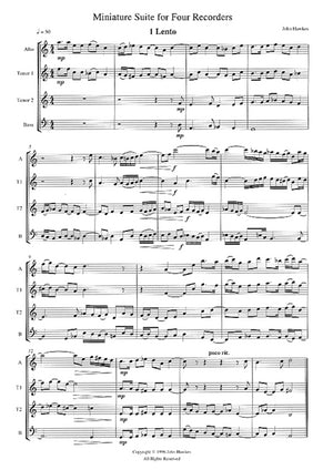 Miniature Suite for Four Recorders