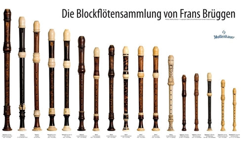 Poster Die Blockflotensammlung von Frans Bruggen