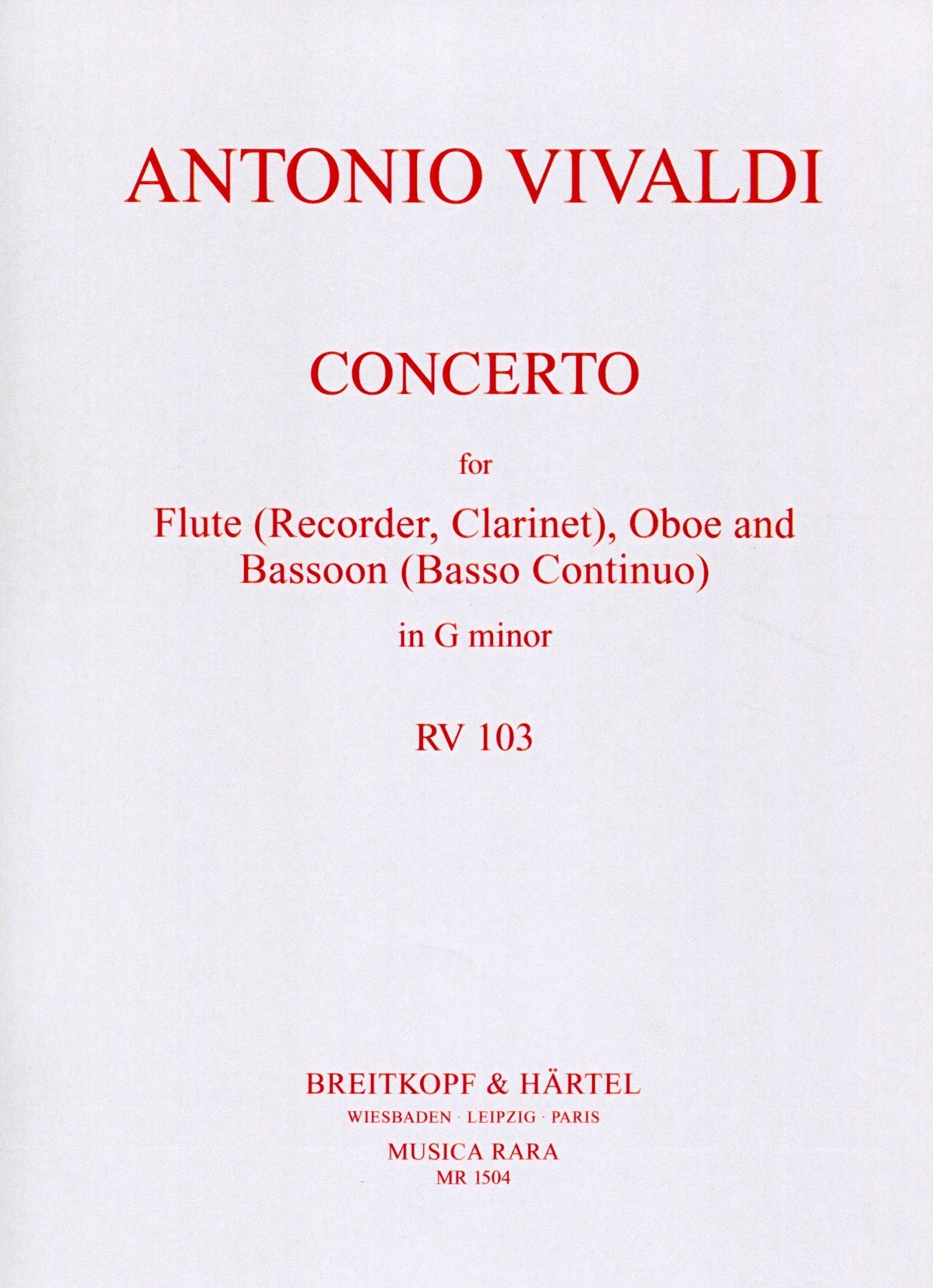 Concerto in G Minor RV 103