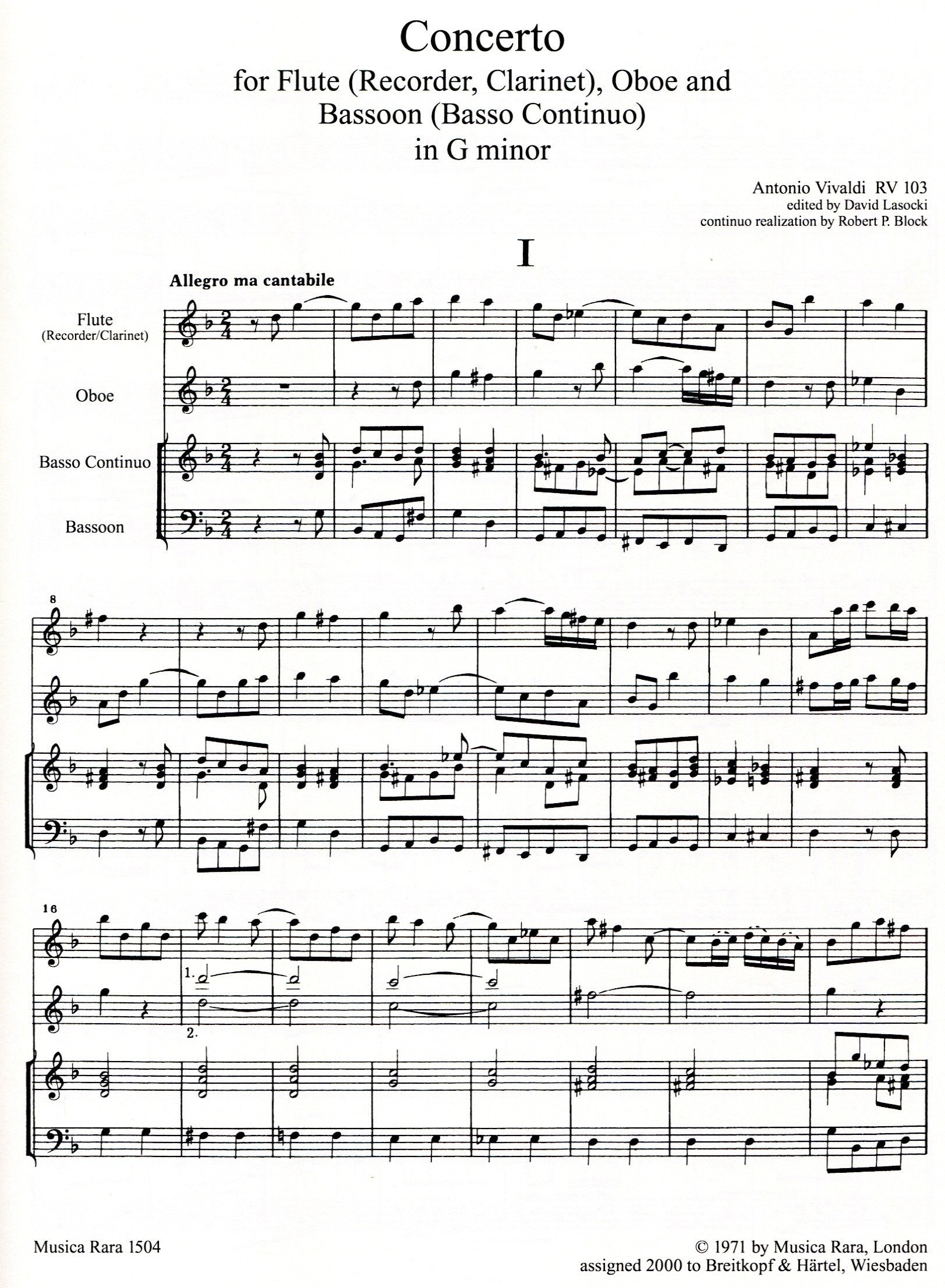 Concerto in G Minor RV 103