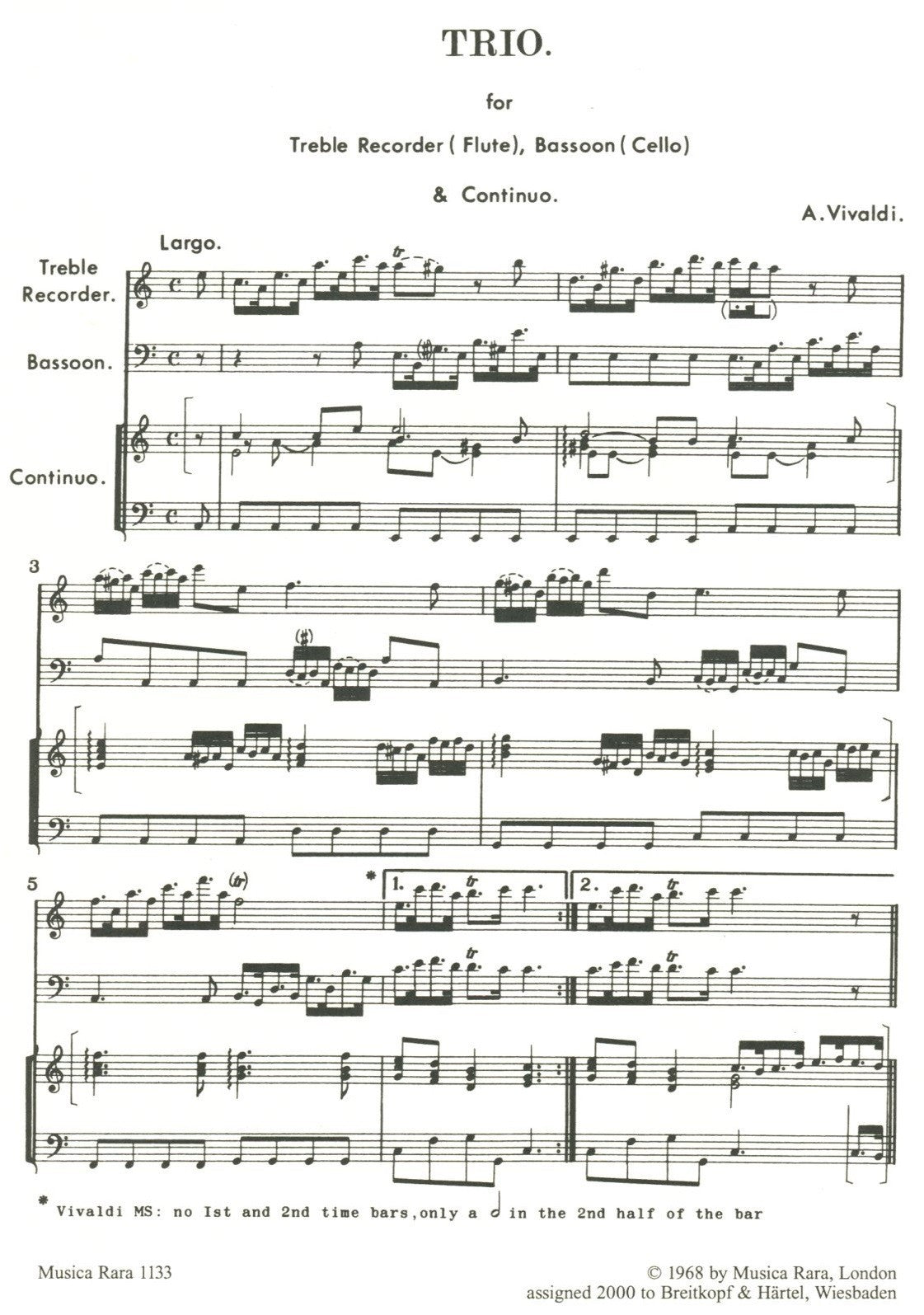 Trio in a minor RV 86