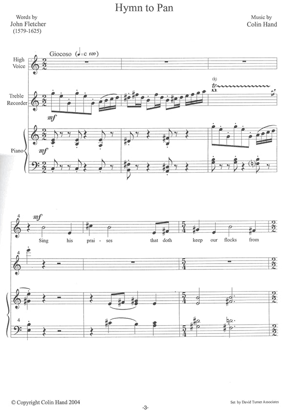 Three Songs to Poems