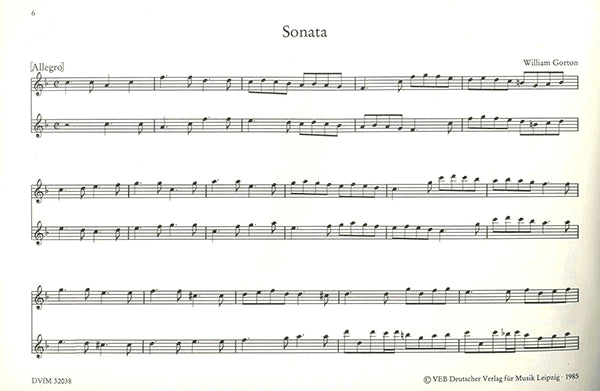 Drei Sonaten for two treble recorders