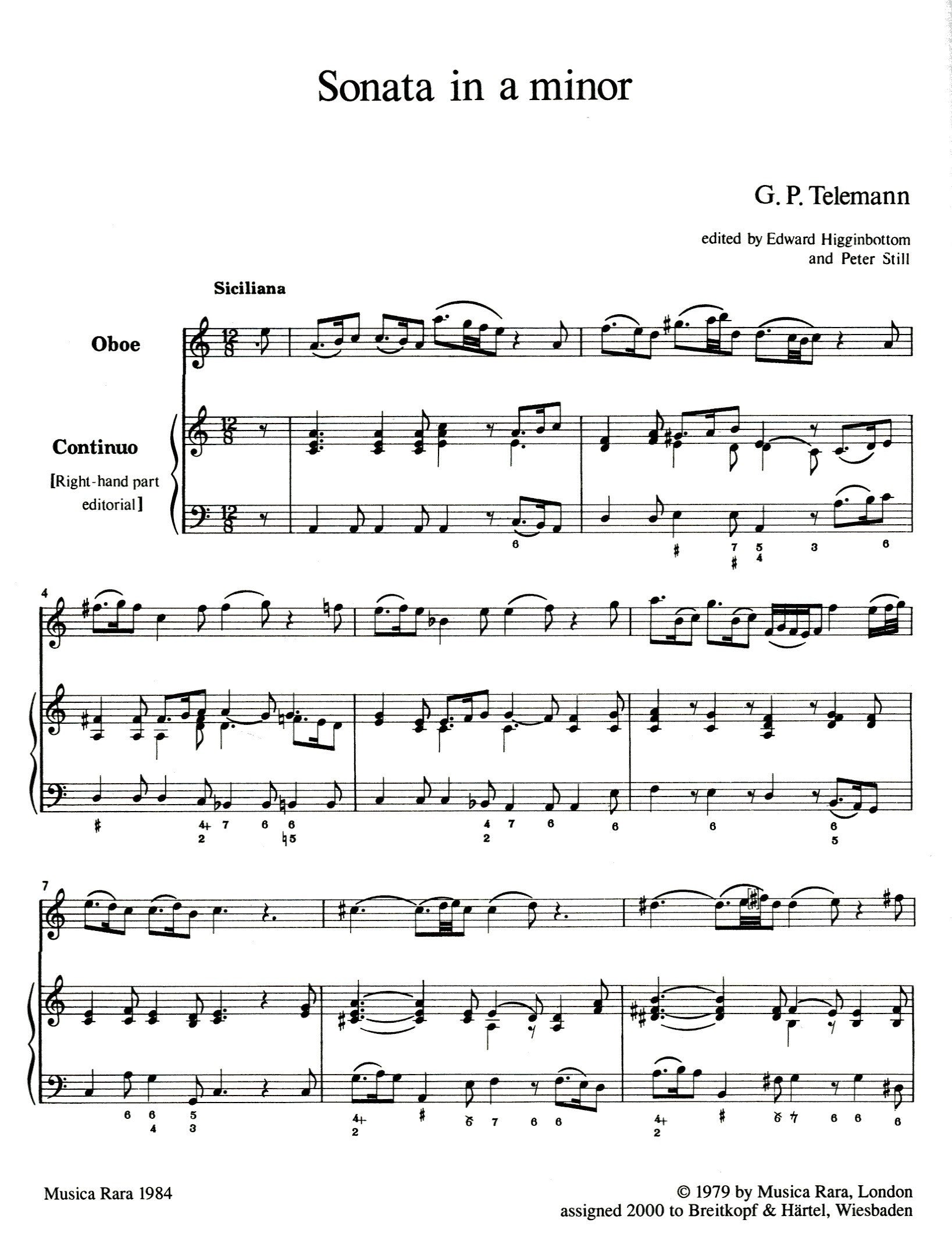 Sonata in a min TWV 41:a3