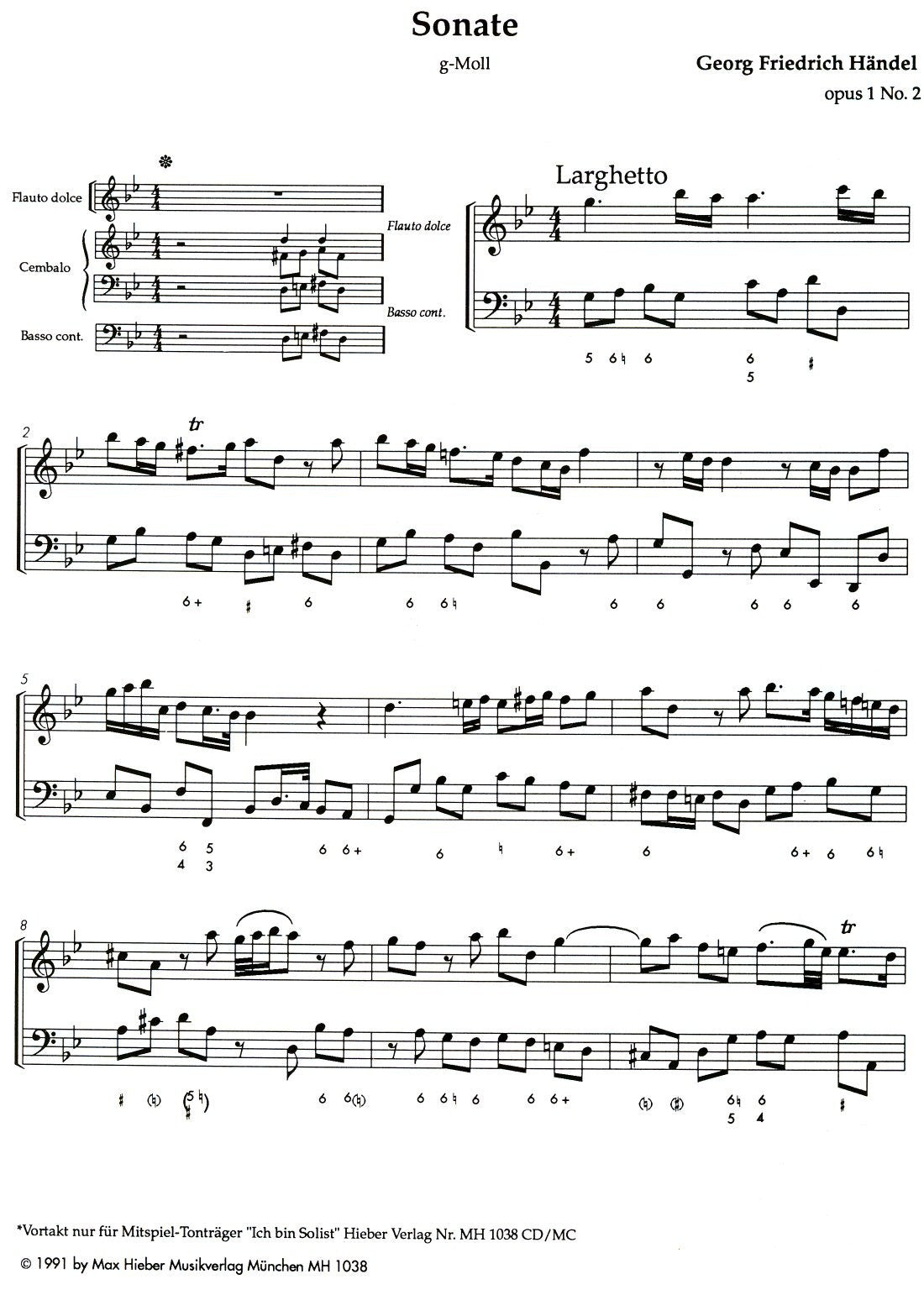 Four Sonatas Op 1
