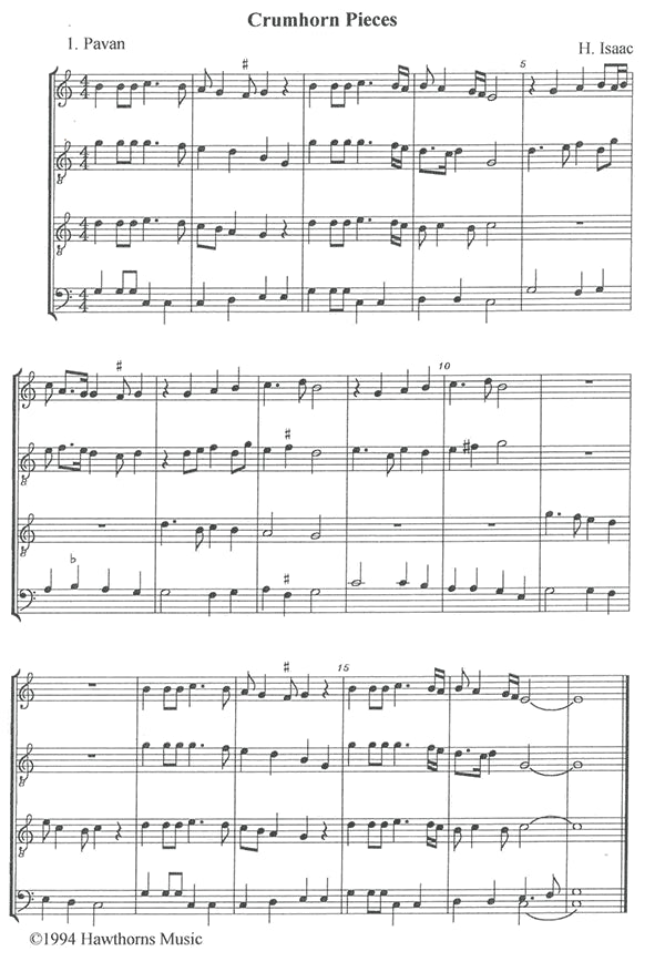 Selected Consorts for Recorders or Crumhorns