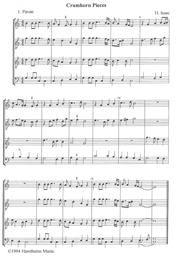 Selected Consorts for Recorders or Crumhorns