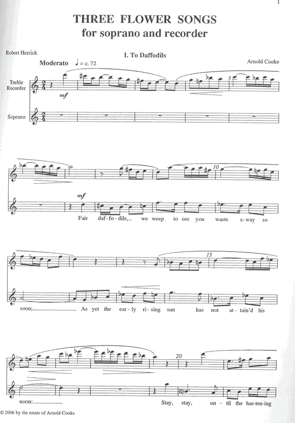 Three Flower Songs
