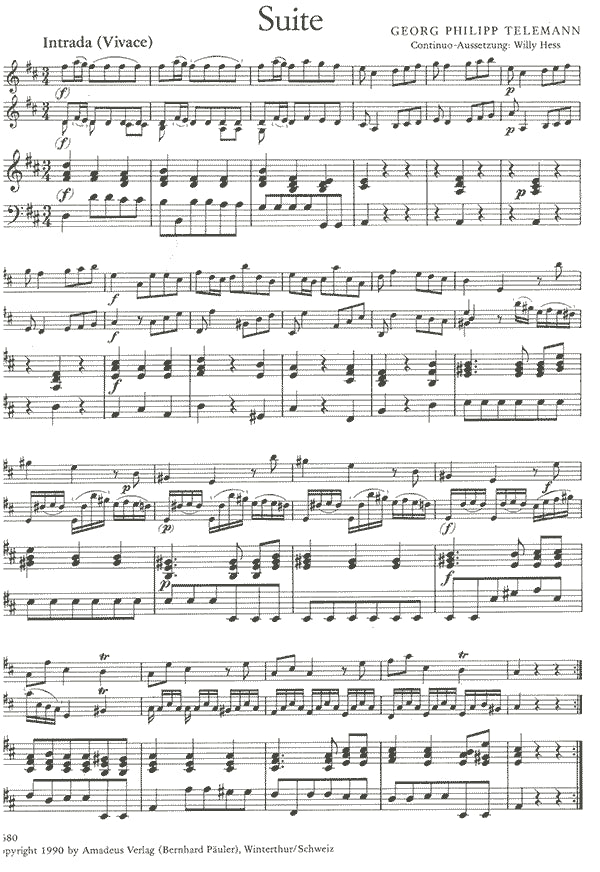 Trio sonata No 62 in D Major TWV 42:d10