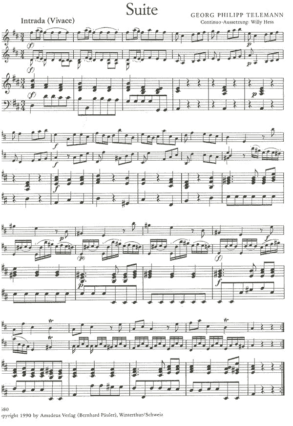 Trio sonata No 62 in D Major TWV 42:d10