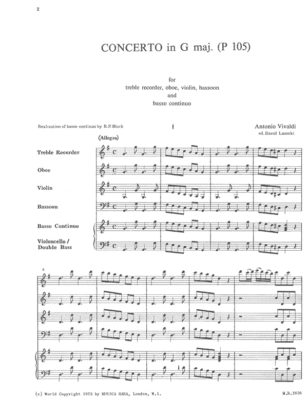 Concerto in G Major RV101