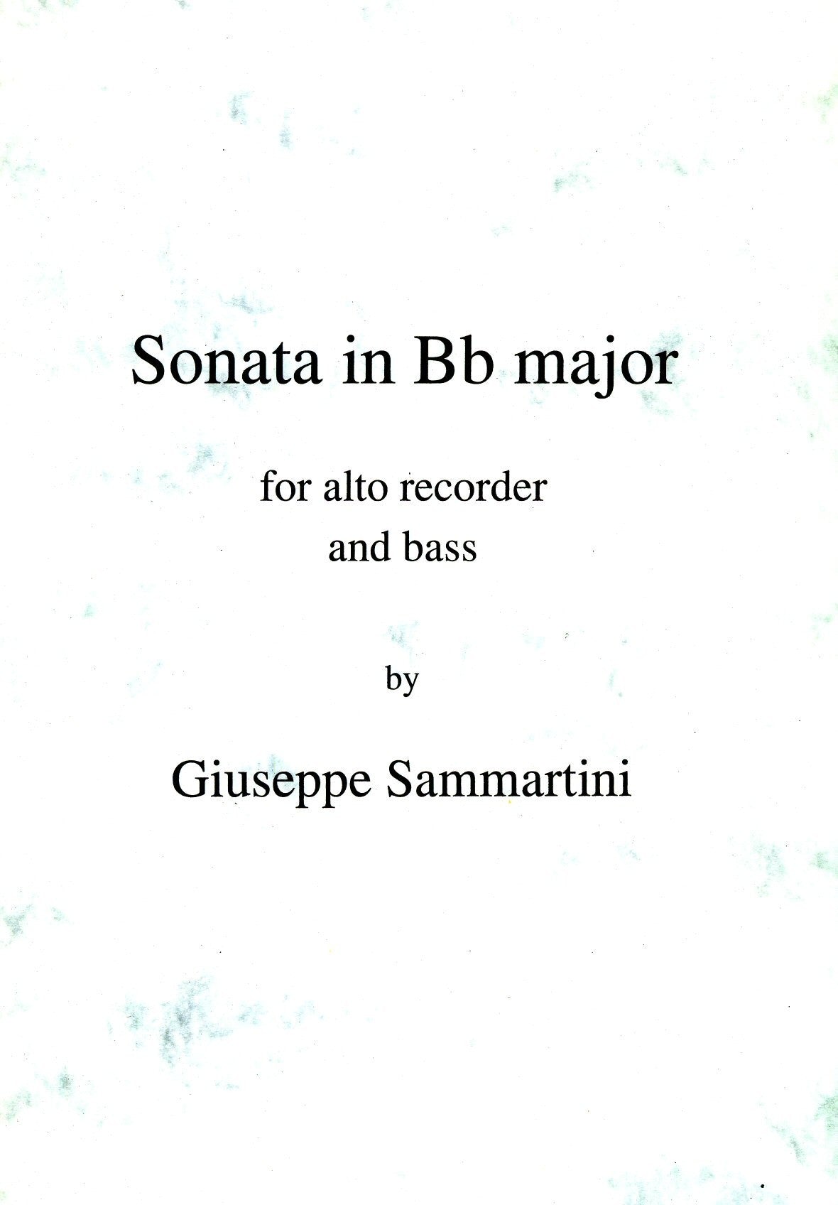 Sonata in B flat Major
