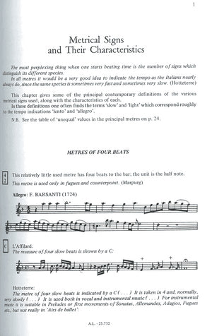 Rules of Musical Interpretation in The Baroque Era