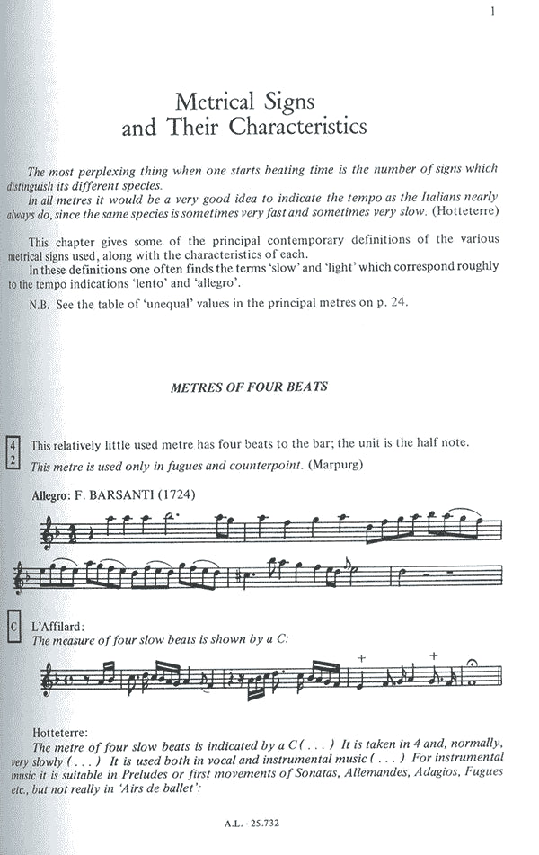 Rules of Musical Interpretation in The Baroque Era