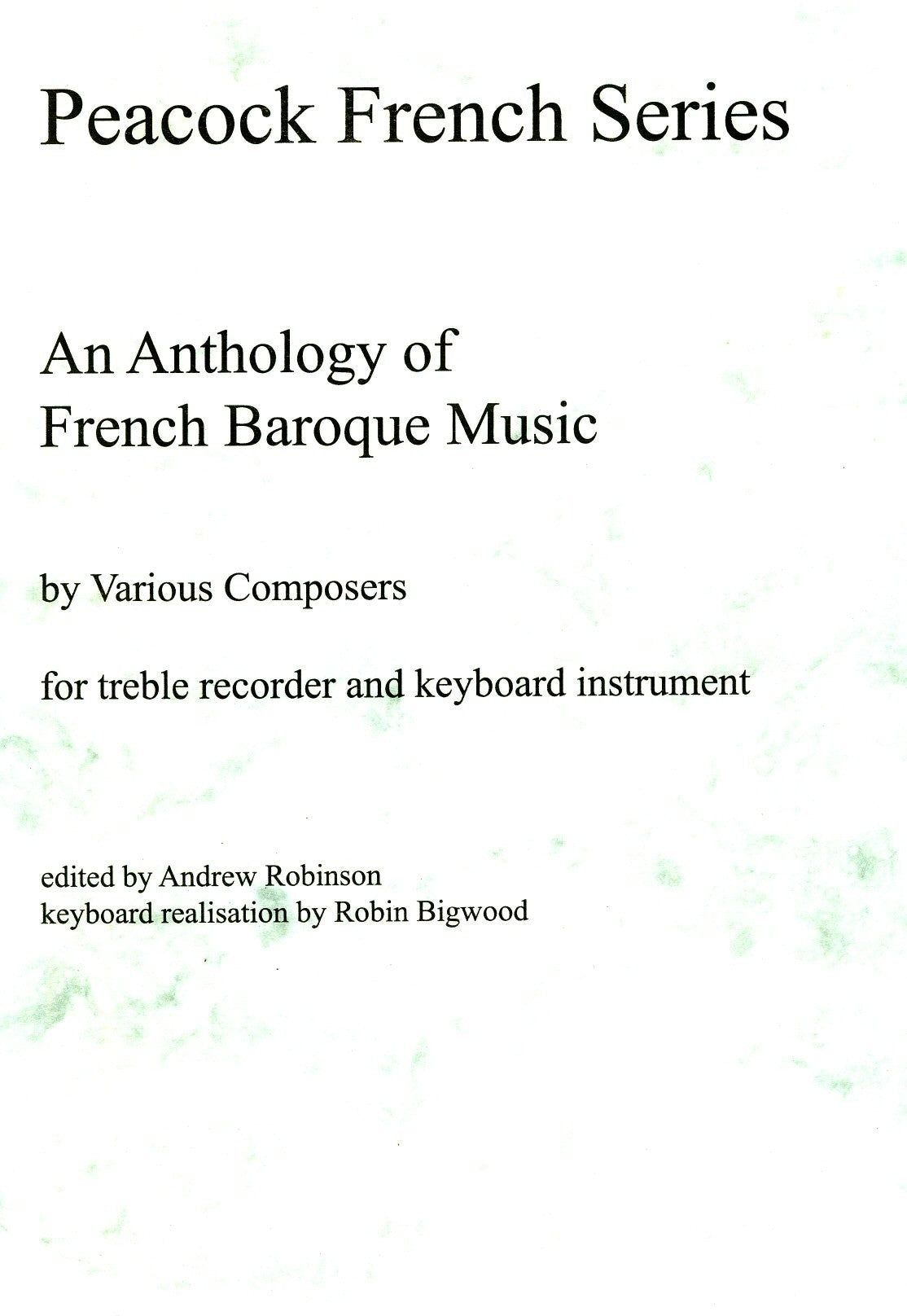 An Anthology of French Baroque Music